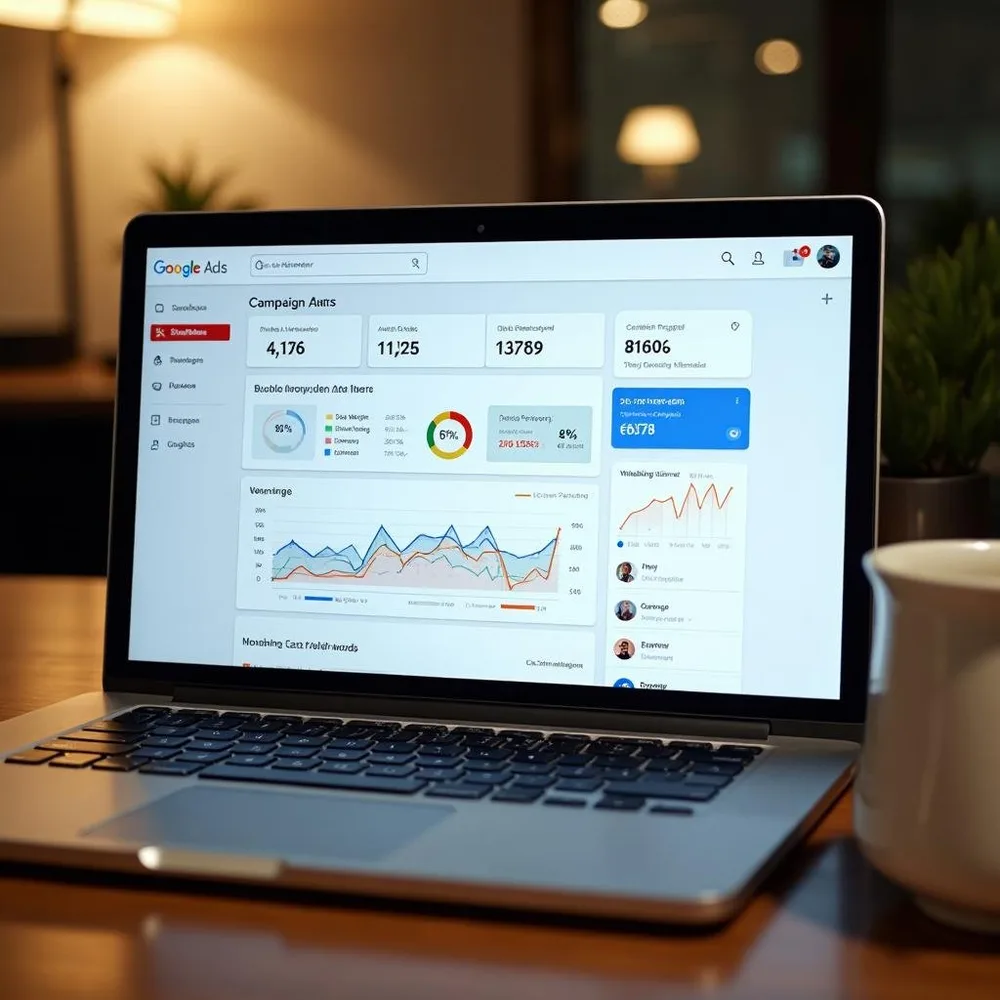 A live Google Ads campaign dashboard used in training